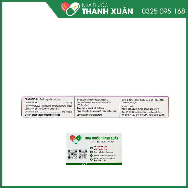 Mepilori 40 điều trị bệnh trào ngược dạ dày, loét dạ dày tá tràng